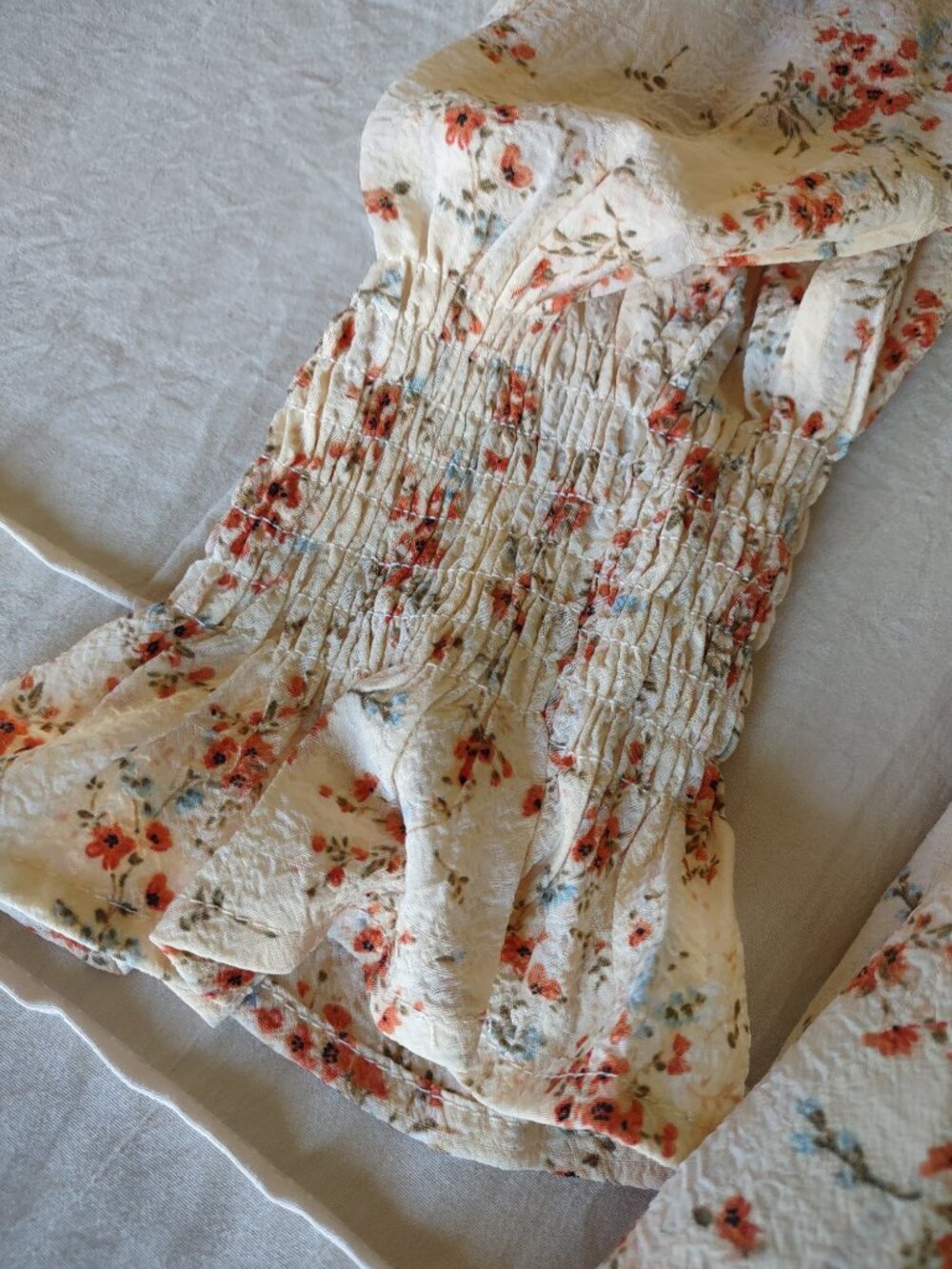Pink Lily Smocked Floral Mini Dress - Picture 2 of 10